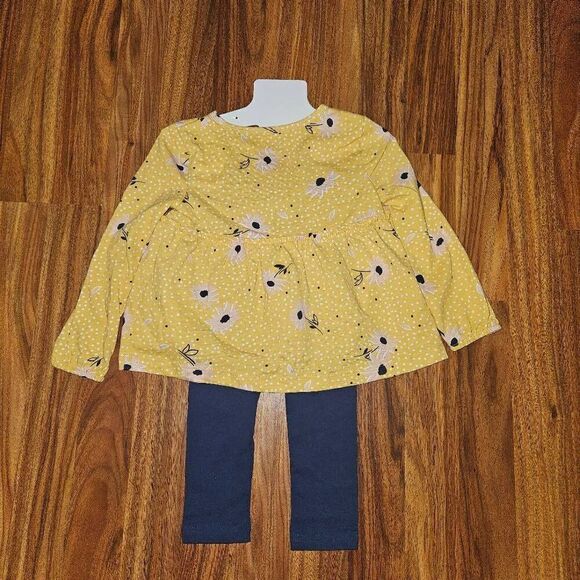5 For $25 Carter's 2 Piece Yellow and Blue Outfit Toddler Size 2T - Picture 3 of 3